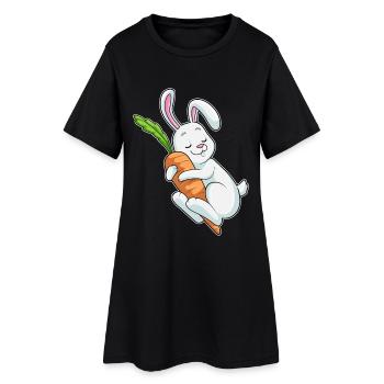Bunny Carrot - Women’s T-Shirt Dress - black - Front