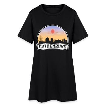 Gothenburg Sweden Skyline Vintage Sunset Travel So - Women’s T-Shirt Dress - black - Front