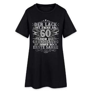 60. Geburtstag - Frauen T-Shirt-Kleid - Schwarz - Vorne