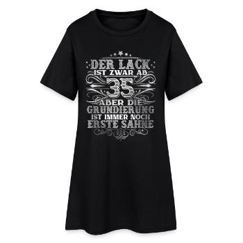 35. Geburtstag - Frauen T-Shirt-Kleid - Schwarz - Vorne