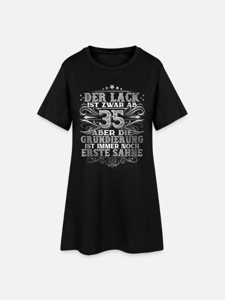 35. Geburtstag - Frauen T-Shirt-Kleid - Schwarz