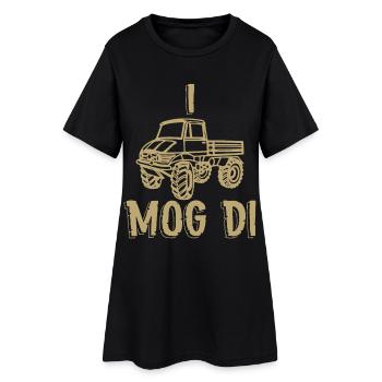 Unimog Fahrzeug SUV Laster ATV - Frauen T-Shirt-Kleid - Schwarz - Vorne