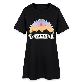 Istanbul Turquie Skyline Vintage Sunset Voyage Souv - Robe T-shirt Femme - noir - Devant
