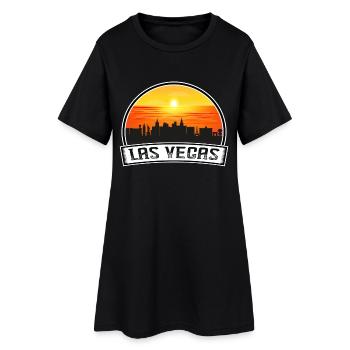 Las Vegas Nevada Usa Skyline Vintage Sunset Voyage - Robe T-shirt Femme - noir - Devant