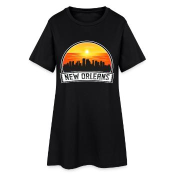 La Nouvelle-Orléans Louisiane USA Skyline Vintage Sunset T - Robe T-shirt Femme - noir - Devant