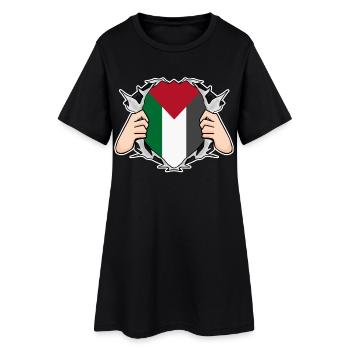Palestine - Robe T-shirt Femme - noir - Devant