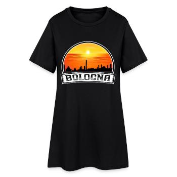 Bologne Italie Skyline Vintage Sunset Voyage Souven - Robe T-shirt Femme - noir - Devant