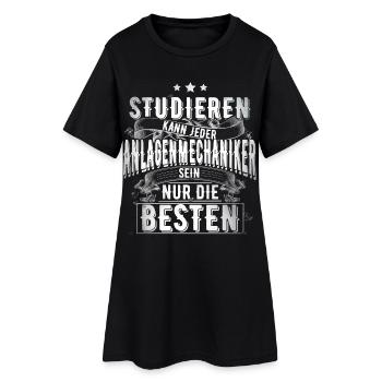 Anlagenmechaniker - Frauen T-Shirt-Kleid - Schwarz - Vorne