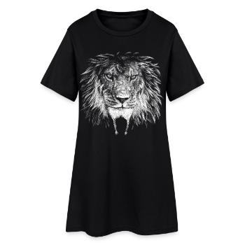 Lion Biker - Robe T-shirt Femme - noir - Devant