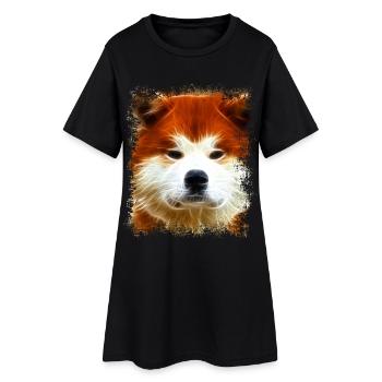Akita - Robe T-shirt Femme - noir - Devant