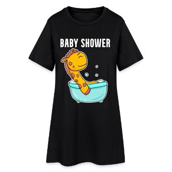 Baby Shower Baignoire Giraffe - Robe T-shirt Femme - noir - Devant