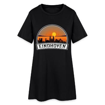 Eindhoven Pays-Bas Skyline Vintage Sunset Trave - Robe T-shirt Femme - noir - Devant