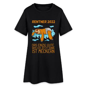 Rentenbeginn 2022 Geschenk - Frauen T-Shirt-Kleid - Schwarz - Vorne