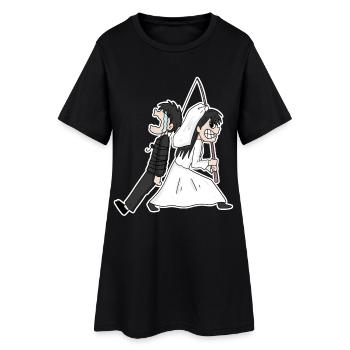 Heirat Meme Lustig - Frauen T-Shirt-Kleid - Schwarz - Vorne