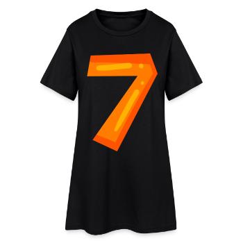 7 - Robe T-shirt Femme - noir - Devant