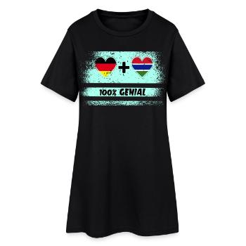 Allemagne et Gambie 100 % Genial / Cadeau - Robe T-shirt Femme - noir - Devant
