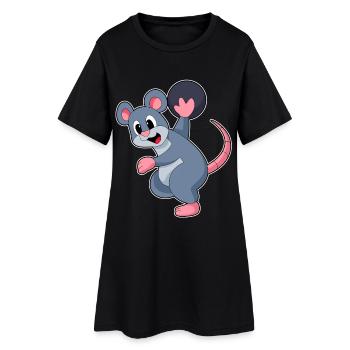 Boule de bowling rat - Robe T-shirt Femme - noir - Devant