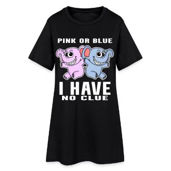 Pink Or Blue - Annonce de bébé - Robe T-shirt Femme - noir - Devant