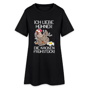 Landwirt Landwirte Huhn Hühner Spruch - Frauen T-Shirt-Kleid - Schwarz - Vorne