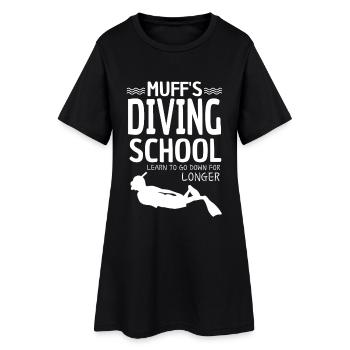 L’école de plongée de Muff - Robe T-shirt Femme - noir - Devant