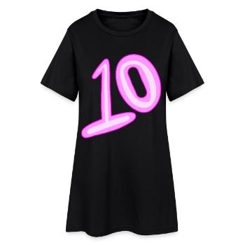 10 - Robe T-shirt Femme - noir - Devant