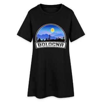 Bologne Italie Skyline Vintage Sunset Voyage Souven - Robe T-shirt Femme - noir - Devant