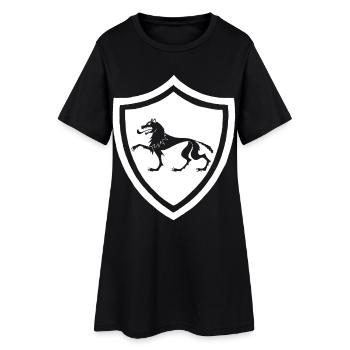 Symbole du loup blanc médiéval - Robe T-shirt Femme - noir - Devant