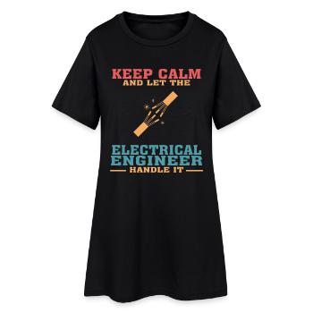Drôle de citation en génie électrique pour l’électricité - Robe T-shirt Femme - noir - Devant