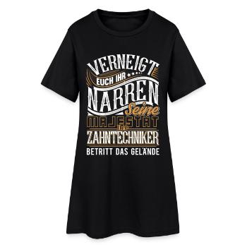 Zahntechniker - Frauen T-Shirt-Kleid - Schwarz - Vorne