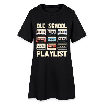 Cassette Tape Musique Old School Playlist - Robe T-shirt Femme - noir - Devant