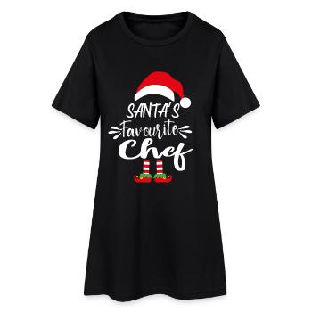 Le chef préféré du Père Noël - Robe T-shirt Femme - noir - Devant
