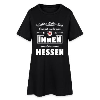 Hessen Schönheit - Frauen T-Shirt-Kleid - Schwarz - Vorne
