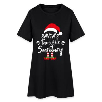 Santa's Favourite Secretary - Women’s T-Shirt Dress - black - Front