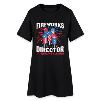 Fireworks Director If I Run You Run - Frauen T-Shirt-Kleid - Schwarz - Vorne