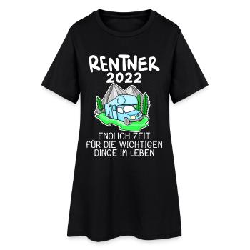 Rentner 2022 Rente Wohnwagen - Frauen T-Shirt-Kleid - Schwarz - Vorne