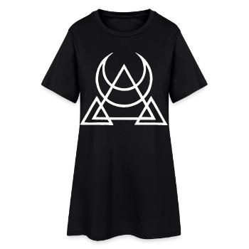 symbole blanc des pyramides égyptiennes - Robe T-shirt Femme - noir - Devant
