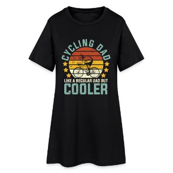 Faire du vélo papa comme papa ordinaire mais plus cool - Robe T-shirt Femme - noir - Devant