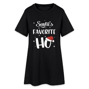 Le Noël préféré du Père Noël - Robe T-shirt Femme - noir - Devant
