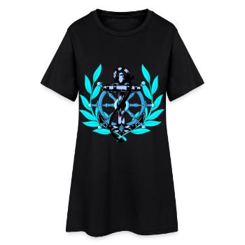 Ancre de volant Maritime Seafarers Ahoy Ship - Robe T-shirt Femme - noir - Devant