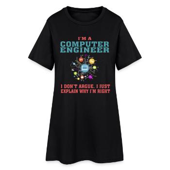 Citation amusante d’ingénierie informatique pour Computer Engi - Robe T-shirt Femme - noir - Devant