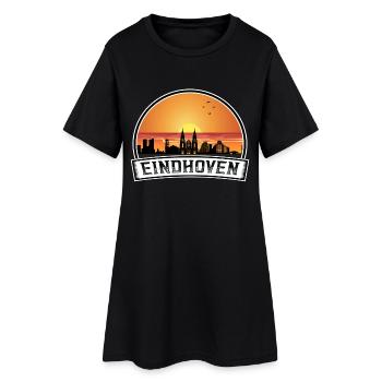 Eindhoven Pays-Bas Skyline Vintage Sunset Trave - Robe T-shirt Femme - noir - Devant