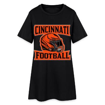 Casque de football de Cincinnati orange - Robe T-shirt Femme - noir - Devant