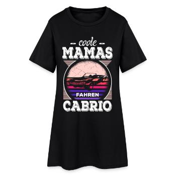 Coole Mamas Fahren Cabrio Retro Auto Oldtimer - Frauen T-Shirt-Kleid - Schwarz - Vorne
