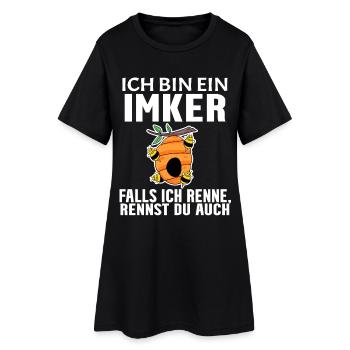 Bienen Imker Biene - Frauen T-Shirt-Kleid - Schwarz - Vorne