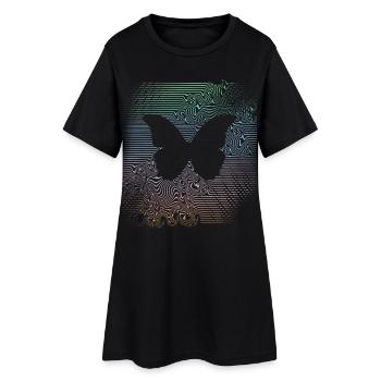 Papillon - Robe T-shirt Femme - noir - Devant