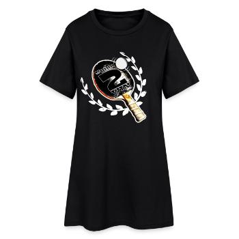 Ping-pong - Robe T-shirt Femme - noir - Devant