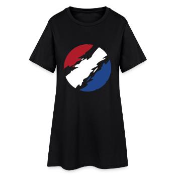 Netherlands Flag Flag Circle - Women’s T-Shirt Dress - black - Front