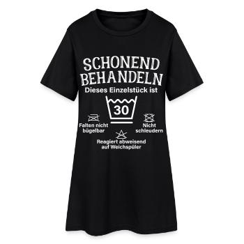 Schonend Behandeln Dreißig Geschenk 30. Geburtstag - Frauen T-Shirt-Kleid - Schwarz - Vorne