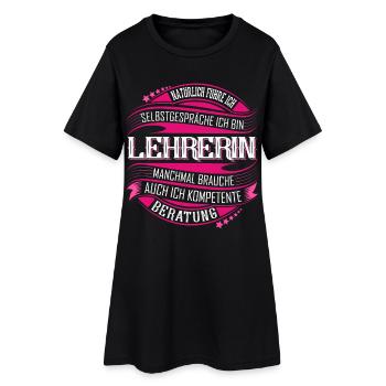 Lehrerin - Frauen T-Shirt-Kleid - Schwarz - Vorne