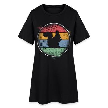 Écureuil - Robe T-shirt Femme - noir - Devant